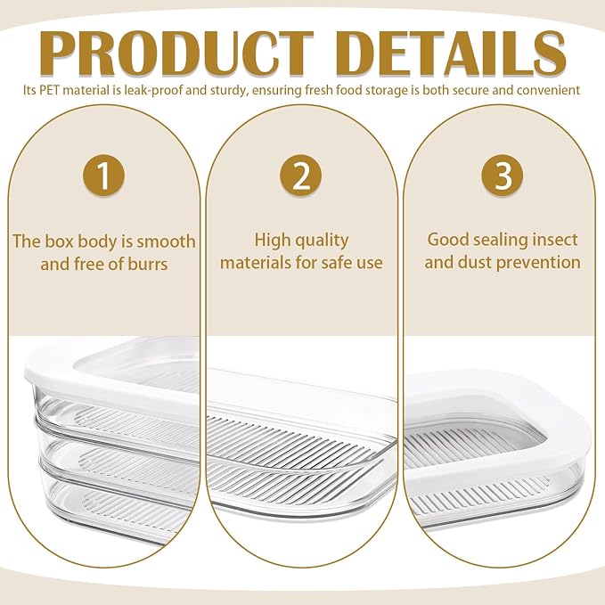 2 Pack 3-Layer Deli Meat Container - Image 3