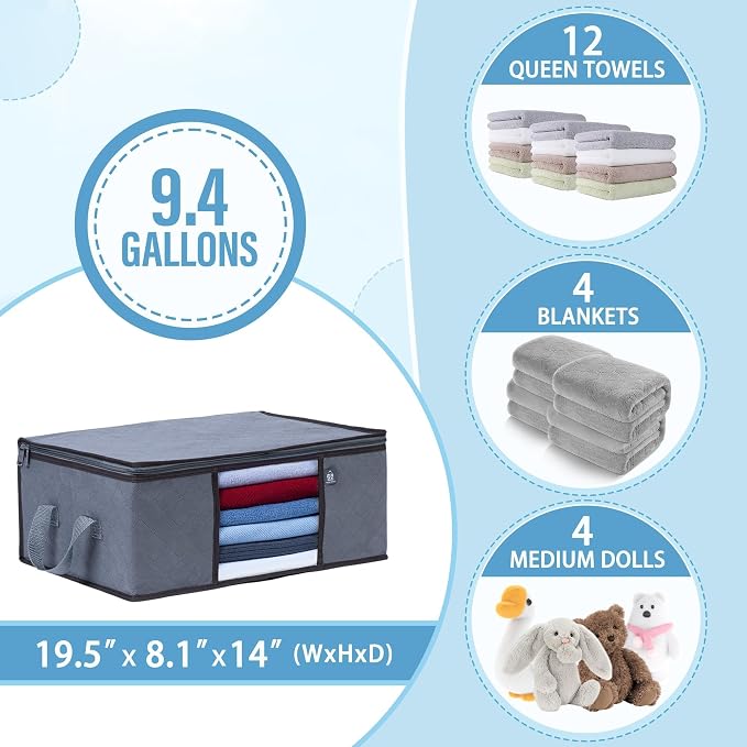 VENO 3 Pack Medium Clothes Storage Bag Organizer - Image 4