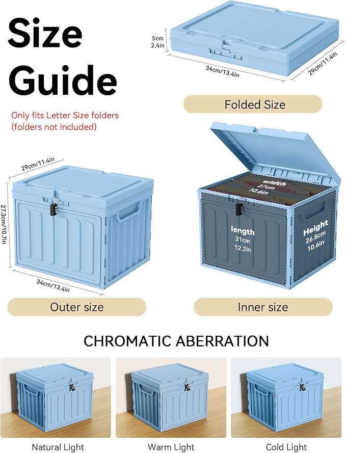 Lockable Stackable Plastic File Box - Image 2