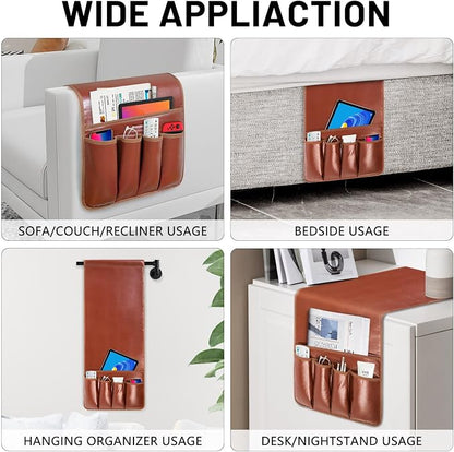 Non-slip Couch Organizer Armchair Caddy, Artificial Leather TV Remote Control - Image 3