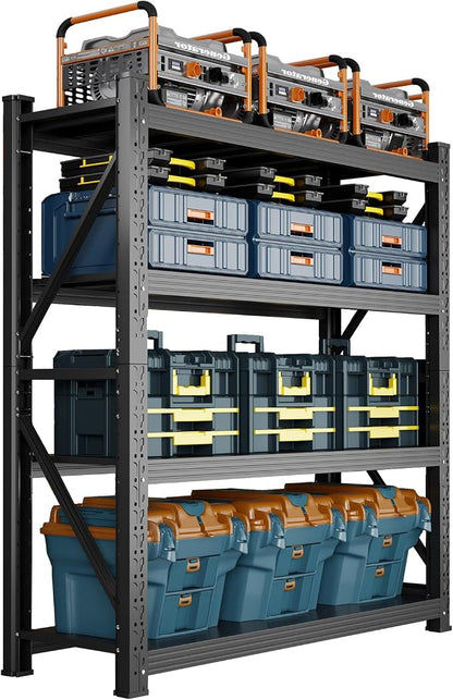 3000LBS Heavy Duty Shelving Units, 4 Tier Adjustable Metal Utility Shelf - Image 7