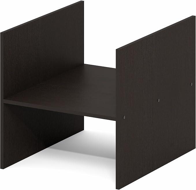 Furinno Cubicle H-Shelf Cube Insert, 2-Tier Cube Organizer, Dark Oak | 12.9W x - Image 10