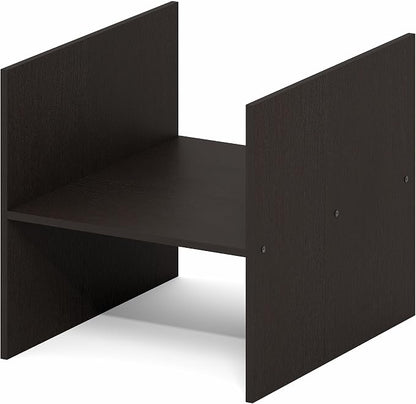 Furinno Cubicle H-Shelf Cube Insert, 2-Tier Cube Organizer, Dark Oak | 12.9W x - Image 10