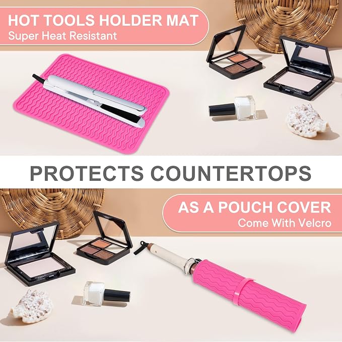 Oversize Silicone Heat Resistant Mat, Portable Travel Mat Cover - Image 6