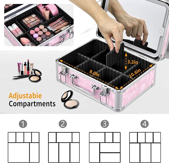 Makeup Case with LED Mirror - Image 5