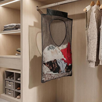 ALYER Breathable Mesh Laundry Hamper, Foldable Hanging Closet Storage Basket - Image 6