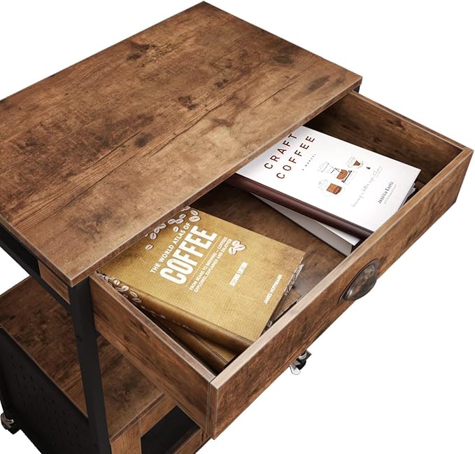 Catrimown Coffee Cart Station, Coffee Stand Station, Small Microwave Stand - Image 3