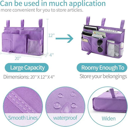 Bseash Bunk Bed Organizer, Bedside Caddy Hanging Bed Organizer Storage Bag 8 - Image 6