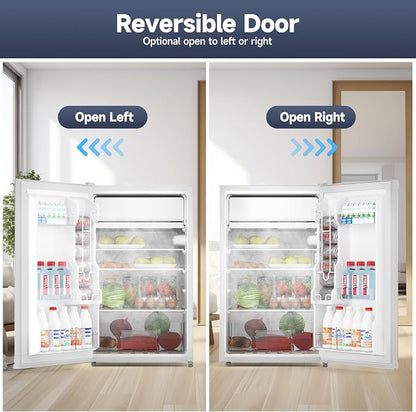 4.3 Cu.Ft Mini Fridge with Freezer, Single Door Refrigerator with Adjustable - Image 5