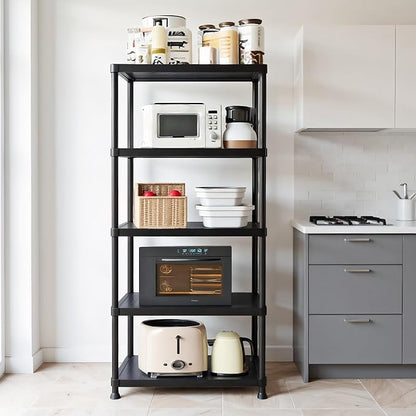 Plastic Storage Shelves, 70.2" H x 12" D x 24" W Plastic Shelves - Image 2