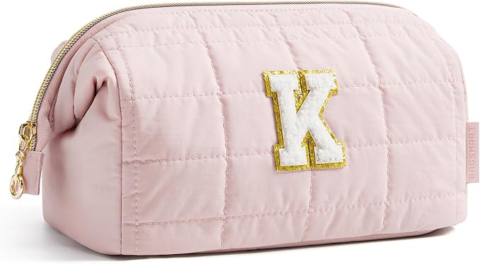 BAGSMART Birthday Gifts Personalized Initial Makeup Bag, Trendy Stuff Gifts - Image 8