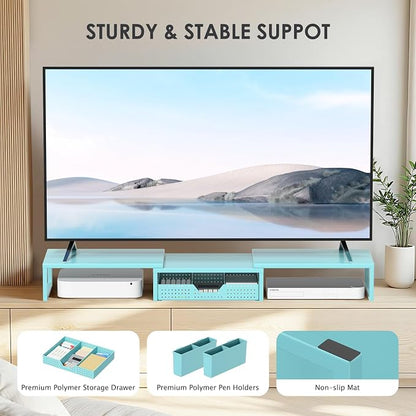 OPNICE Desk Organizers and Accessories, Dual Monitor Stand Riser - Image 8