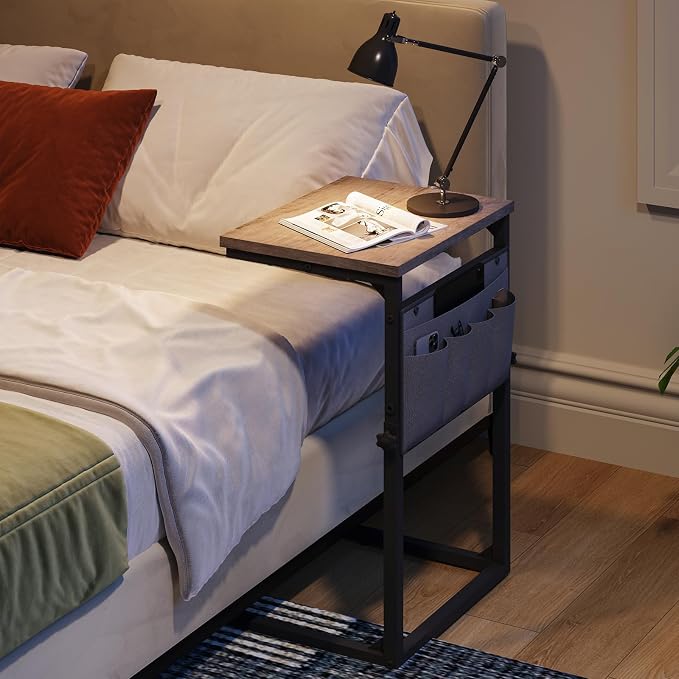 HOOBRO C Shaped End Table, 29.5’’ Adjustable Height Side Table - Image 2