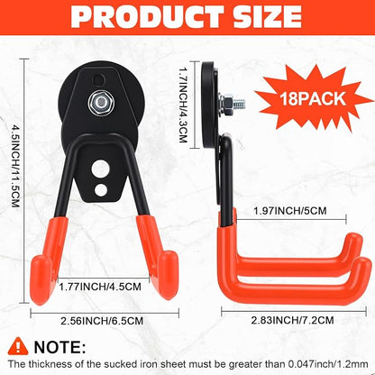 Landhoow Large Magnetic Hooks Heavy Duty Garage Magnet Hooks Strong Storage - Image 2