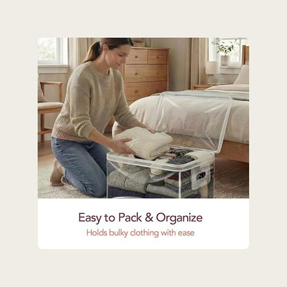 Clear Storage Bags with Zipper, 2 Pack — Comforter Storage Bag, Blanket Storage - Image 6