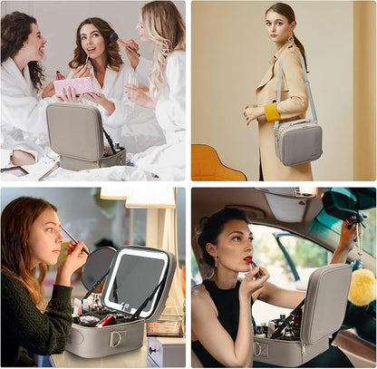 Mocado Travel Makeup Bag with LED Lighted Mirror, Travel Makeup Organizer - Image 7