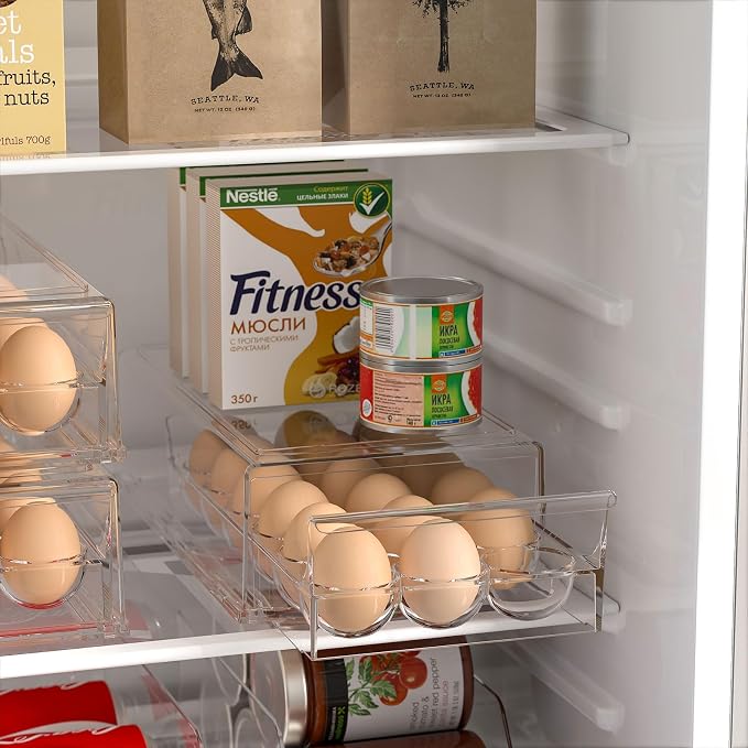Egg Storage for Refrigerator, Stackable 18 Egg Holder for Fridge, BPA Free - Image 7