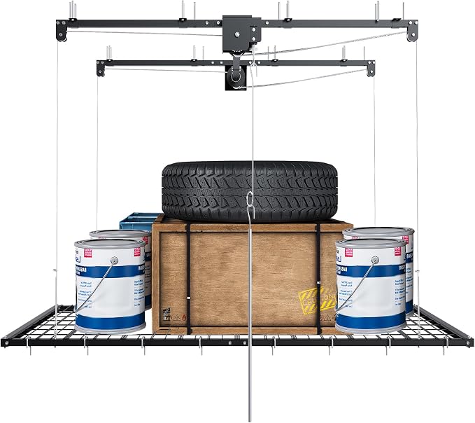 Montary 4x8 FT Overhead Garage Storage Rack - Image 8