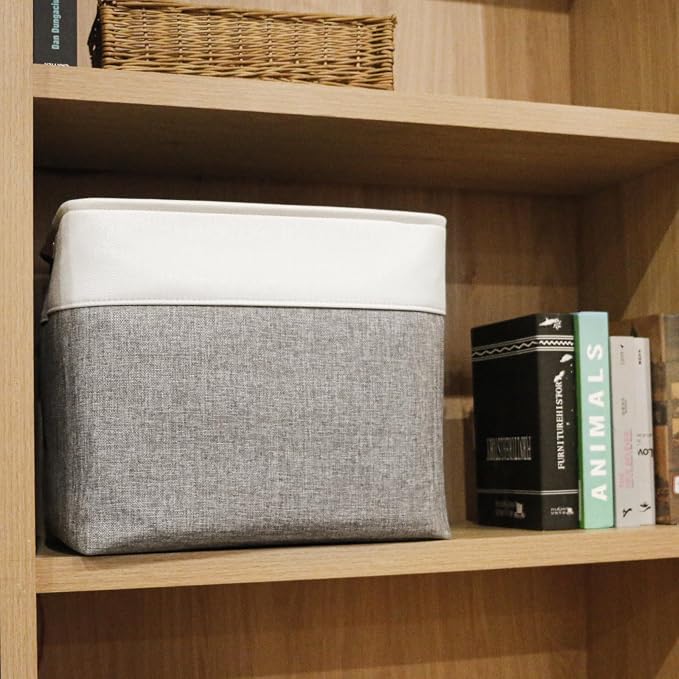 Large Fabric Storage Baskets | 50L Storage Bins, Decorative Linen Closet Baskets - Image 7