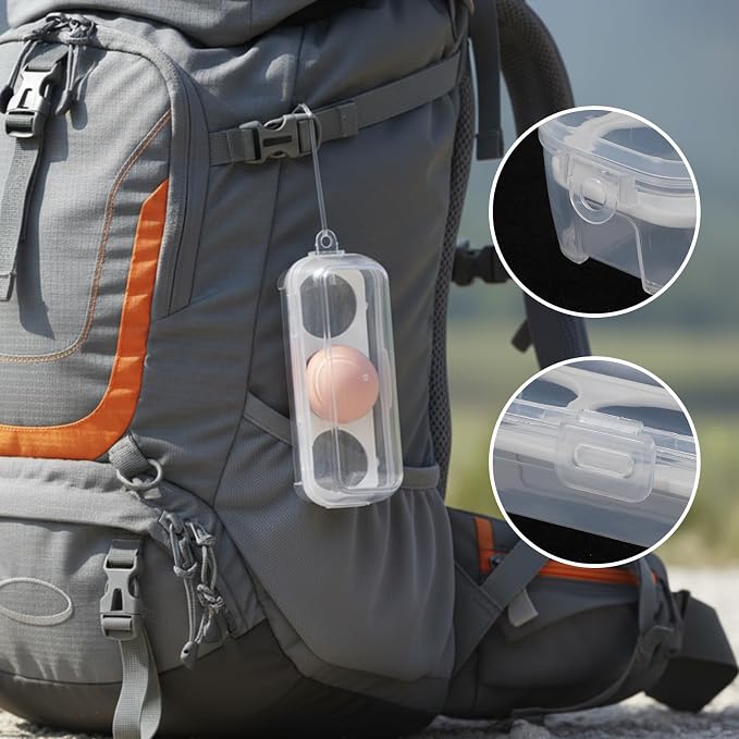 2 PCS Boiled Egg Container Boiled Egg Carrier Camping Eggs Carrier Container - Image 6