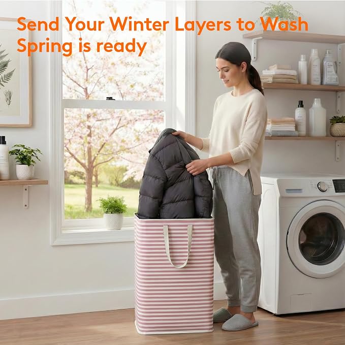 Lifewit 2 Pack Laundry Basket 80L Each, Collapsible Clothes Hamper - Image 2