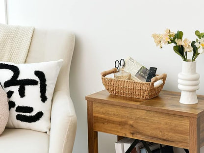 StorageWorks Hand-Woven Small Wicker Baskets, Round Paper Rope Storage Baskets - Image 7