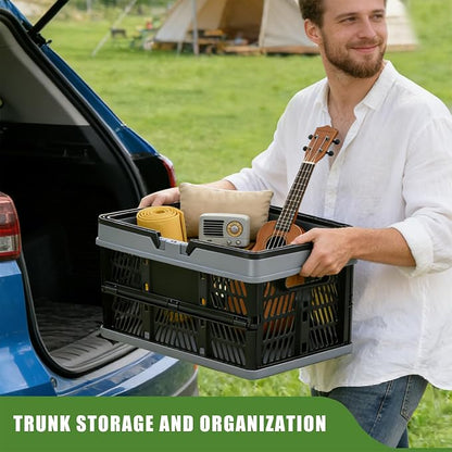 20L Plastic Basket with handles, foldable crate with Handles - Image 6
