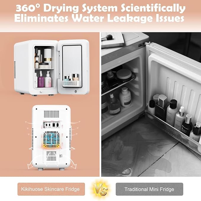 13L/22L Mini Fridge for Bedroom, Non-condensing Small Skincare Fridge, 110V/12V - Image 2