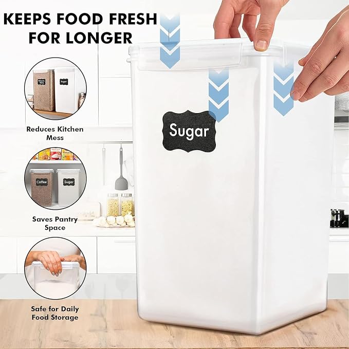 WHITE FEATHER SUPPLIES 2 PC Large Food Storage Containers - Image 8