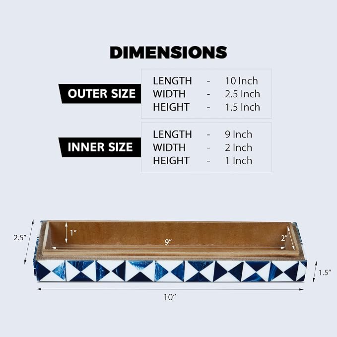 Handicrafts Home Blue and White Decorative Storage Box - Image 2