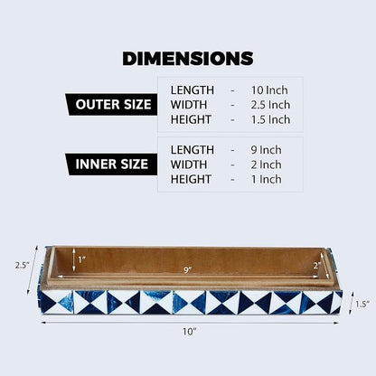 Handicrafts Home Blue and White Decorative Storage Box - Image 2