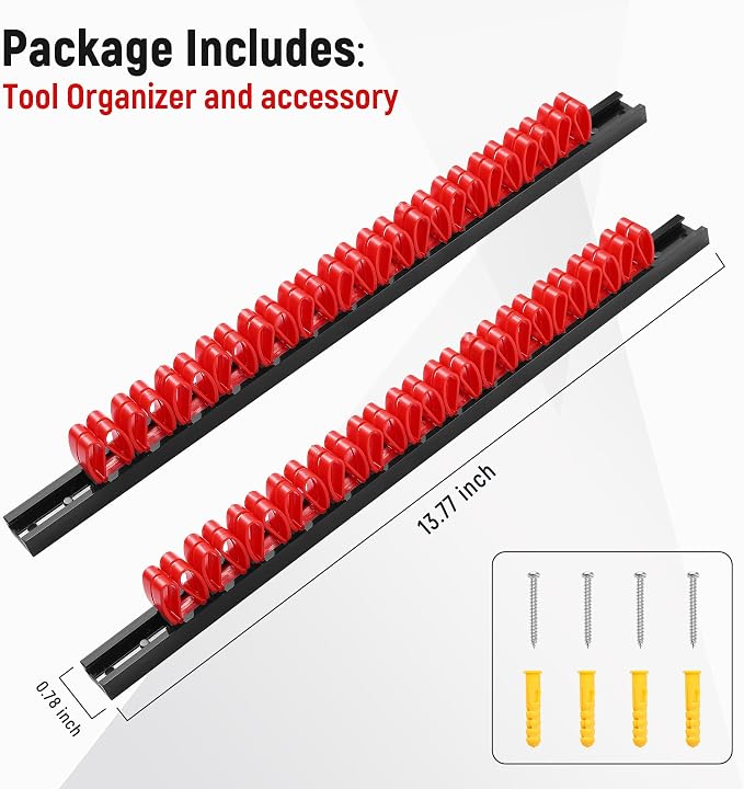 2 Pack Wall-Mounted Screwdriver Organizers - Image 2