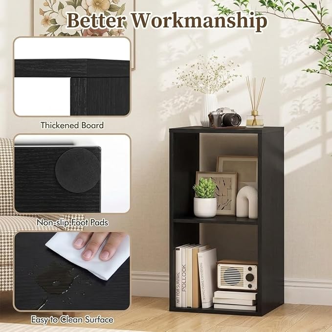 POWERSTONE 2 Cube Storage Organizer Set of 2, 2 Tier Cubby Bookshelf - Image 5