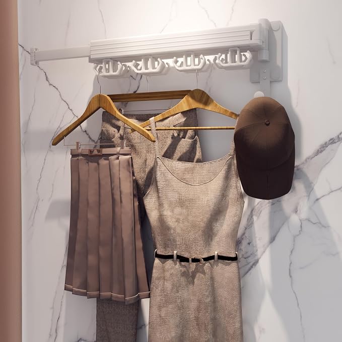 Clothes Drying Rack Wall Mounted, Retractable Drying Racks - Image 4