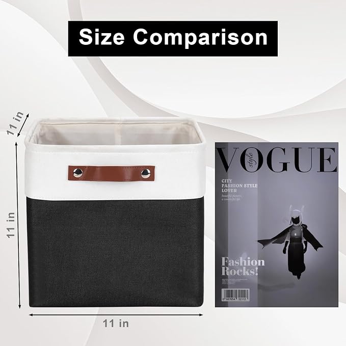 Collapsible Fabric Storage Cubes 11x11 Cube Storage Bins, 4 Pack Closet Baskets - Image 2