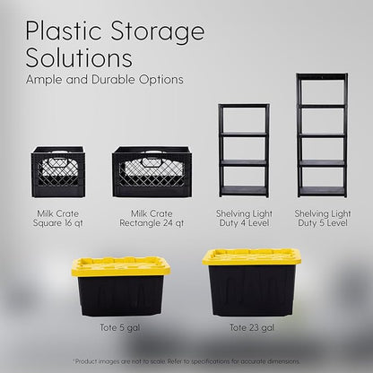 Plastic 5-Gallon Storage Tote - Image 4