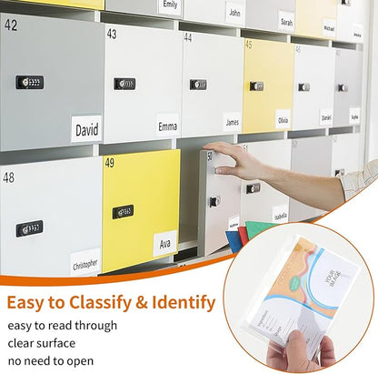 44 Pcs Storage Bin Labels, 4×6 in Index Card Holder, Waterproof & Clear - Image 3