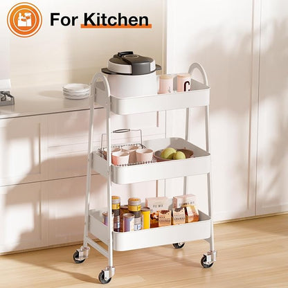 NEWBULIG 3-Tier Metal Rolling Cart - Image 6