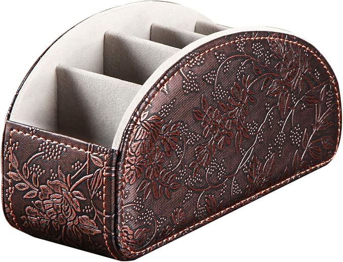 Leather Remote Control Holder, Universal TV Remote Organizer - Image 3