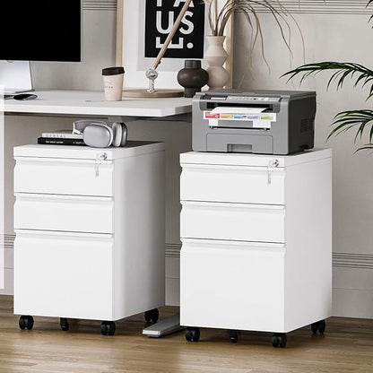 3 Drawer File Cabinet with Lock, File Cabinets - Image 9