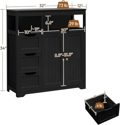 Yaheetech Small Bathroom Storage Cabinet - Image 3