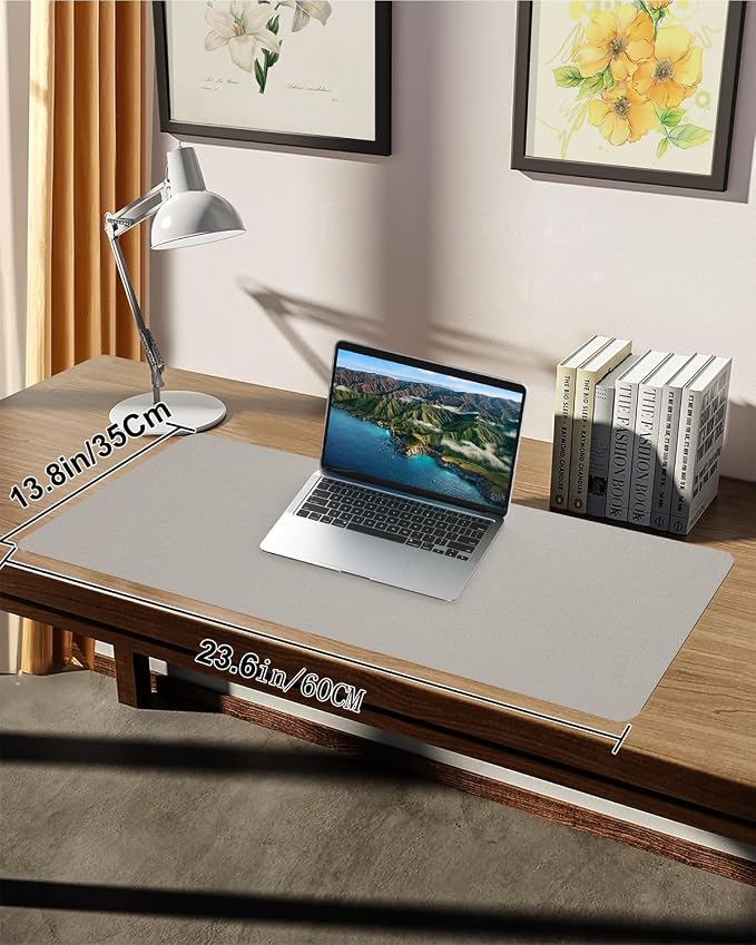 Small Leather Desk Mat, Mouse Pad, Laptop Mat, Non-Slip PU Leather Blotter - Image 7