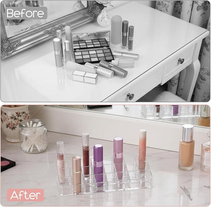 MAQUITA 4 Pcs Clear Lipstick Holder Acrylic Lip Gloss Organizer Cosmetic - Image 3