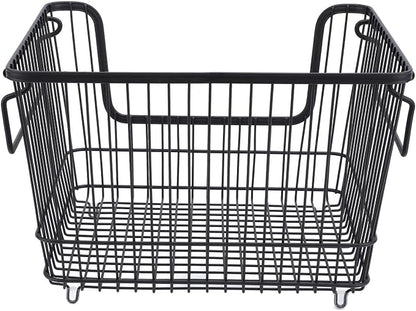 Freezer Organizer Bin, Stackable Wire Basket - Image 9