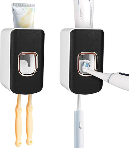 2 Slot Toothbrush Holder and Toothpaste Dispenser Wall Mounted, Automatic - Image 7