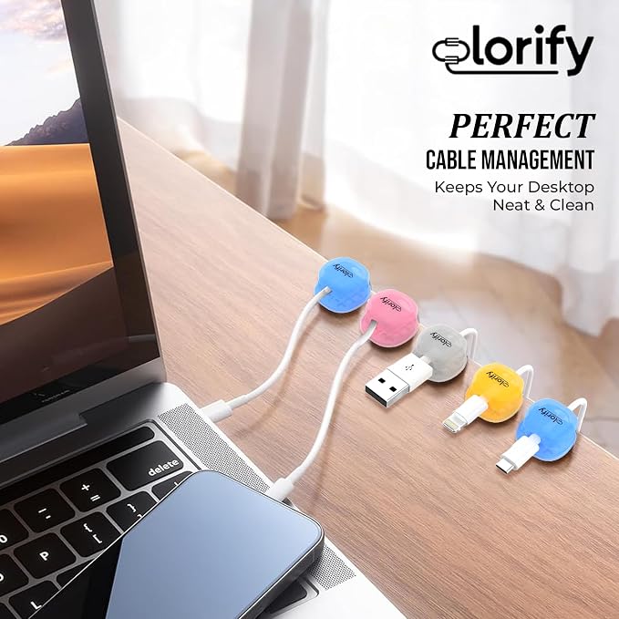 12 Pack Spring Cable Clips, Adhesive Cord Holders - Image 7