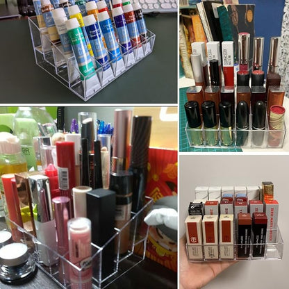 Tecbeauty Lipstick Holder, 24 Slots Clear Lipstick Organizer Acrylic Lipgloss - Image 5