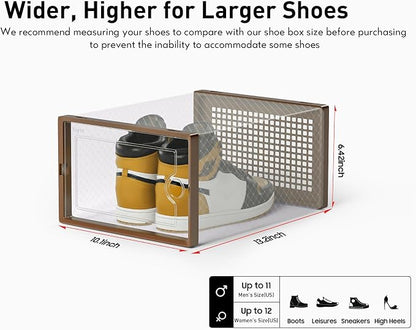 Kuject X-Large Shoe Storage Boxes 12 Pack, Entryway & Under-Bed Storage - Image 2