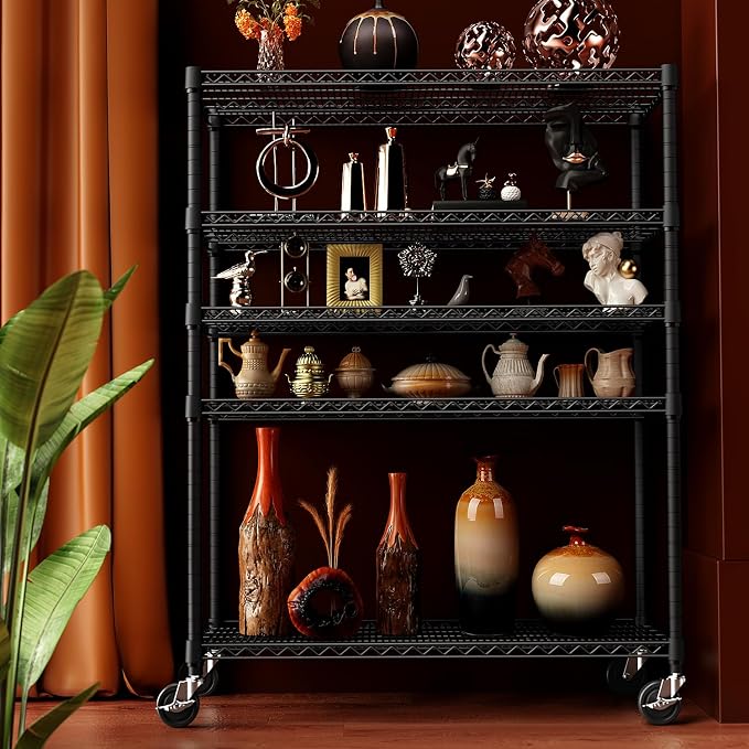 IZEUK Garage Shelving Wide Storage Shelves 5 Tier Metal Shelves 4000 LBS Heavy - Image 5