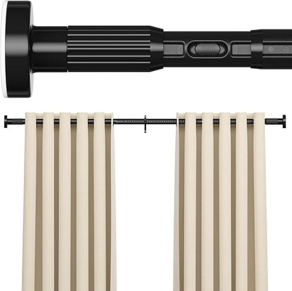 AIZESI 41-86 Inch Heavy Duty Black Tension Curtain Rod by AIZESITENSIONROD